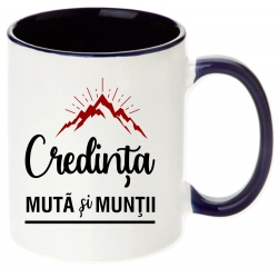 Cana color, albastru inchis, Credinta muta si muntii
